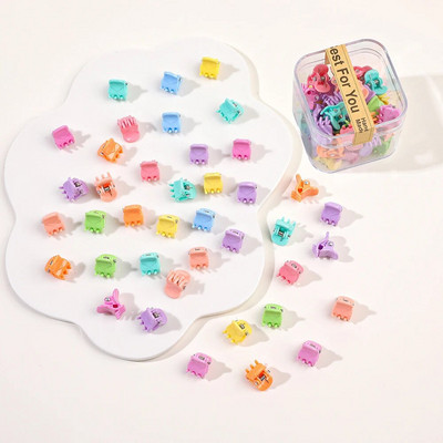 40 tk/partii Juukseaksessuaarid Tüdrukutele Värvilised armsad armsad väikesed krabikarvad, küünised, klambrid, lapsed, juuksenõelad, peakatted, beebijuuste aksessuaar