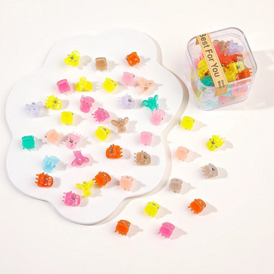 40 tk/partii Juukseaksessuaarid Tüdrukutele Värvilised armsad armsad väikesed krabikarvad, küünised, klambrid, lapsed, juuksenõelad, peakatted, beebijuuste aksessuaar