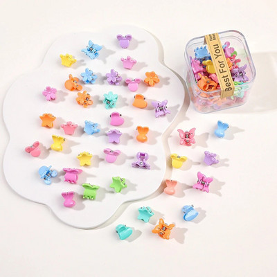 40 tk/partii Juukseaksessuaarid Tüdrukutele Värvilised armsad armsad väikesed krabikarvad, küünised, klambrid, lapsed, juuksenõelad, peakatted, beebijuuste aksessuaar