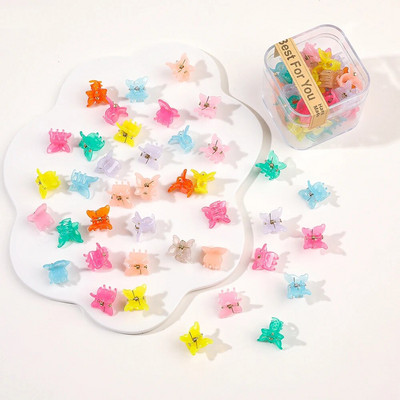 40 tk/partii Juukseaksessuaarid Tüdrukutele Värvilised armsad armsad väikesed krabikarvad, küünised, klambrid, lapsed, juuksenõelad, peakatted, beebijuuste aksessuaar