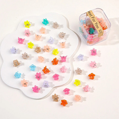 40 tk/partii Juukseaksessuaarid Tüdrukutele Värvilised armsad armsad väikesed krabikarvad, küünised, klambrid, lapsed, juuksenõelad, peakatted, beebijuuste aksessuaar