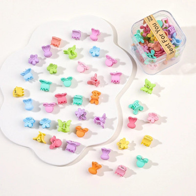 40 tk/partii Juukseaksessuaarid Tüdrukutele Värvilised armsad armsad väikesed krabikarvad, küünised, klambrid, lapsed, juuksenõelad, peakatted, beebijuuste aksessuaar