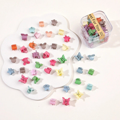 40 tk/partii Juukseaksessuaarid Tüdrukutele Värvilised armsad armsad väikesed krabikarvad, küünised, klambrid, lapsed, juuksenõelad, peakatted, beebijuuste aksessuaar