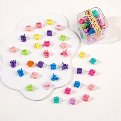 40 tk/partii Juukseaksessuaarid Tüdrukutele Värvilised armsad armsad väikesed krabikarvad, küünised, klambrid, lapsed, juuksenõelad, peakatted, beebijuuste aksessuaar