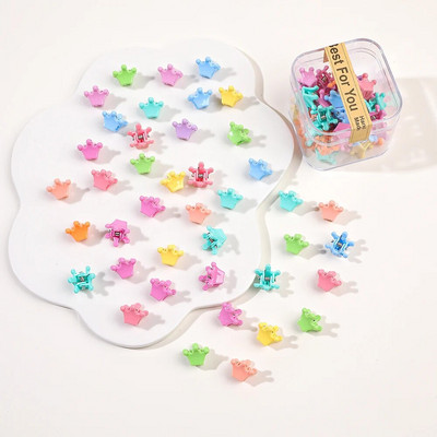 40 tk/partii Juukseaksessuaarid Tüdrukutele Värvilised armsad armsad väikesed krabikarvad, küünised, klambrid, lapsed, juuksenõelad, peakatted, beebijuuste aksessuaar