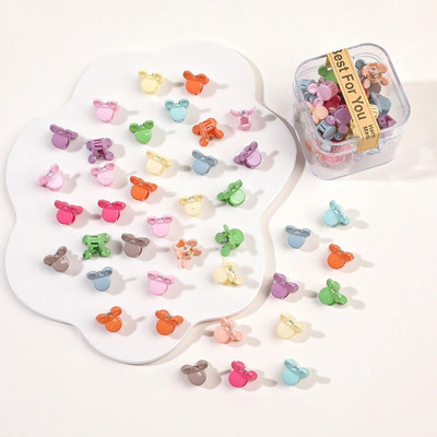 40 tk/partii Juukseaksessuaarid Tüdrukutele Värvilised armsad armsad väikesed krabikarvad, küünised, klambrid, lapsed, juuksenõelad, peakatted, beebijuuste aksessuaar