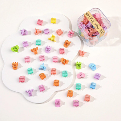 40 tk/partii Juukseaksessuaarid Tüdrukutele Värvilised armsad armsad väikesed krabikarvad, küünised, klambrid, lapsed, juuksenõelad, peakatted, beebijuuste aksessuaar