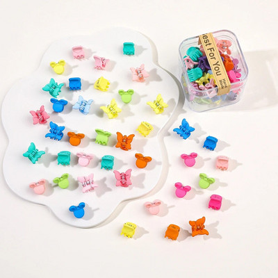 40 tk/partii Juukseaksessuaarid Tüdrukutele Värvilised armsad armsad väikesed krabikarvad, küünised, klambrid, lapsed, juuksenõelad, peakatted, beebijuuste aksessuaar