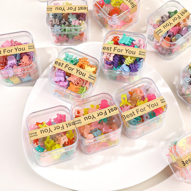 40 tk/partii Juukseaksessuaarid Tüdrukutele Värvilised armsad armsad väikesed krabikarvad, küünised, klambrid, lapsed, juuksenõelad, peakatted, beebijuuste aksessuaar