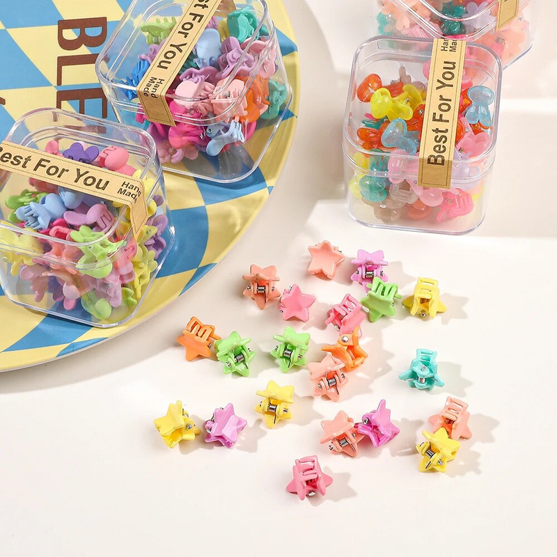 40 tk/partii Juukseaksessuaarid Tüdrukutele Värvilised armsad armsad väikesed krabikarvad, küünised, klambrid, lapsed, juuksenõelad, peakatted, beebijuuste aksessuaar