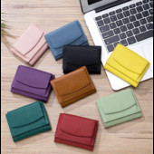 Daudzkrāsains mini bērnu maks Japānas monētu maciņš RFID vienkrāsains monētu maciņš, mazs naudas maks sievietēm