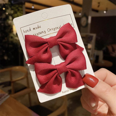 2 buc/set, panglică grosgrain lucrată manual, agrafe de păr cu fundă, agrafe de aligator antiderapante, barete laterale pentru accesorii de păr pentru fetițe