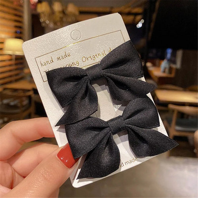 2 buc/set, panglică grosgrain lucrată manual, agrafe de păr cu fundă, agrafe de aligator antiderapante, barete laterale pentru accesorii de păr pentru fetițe