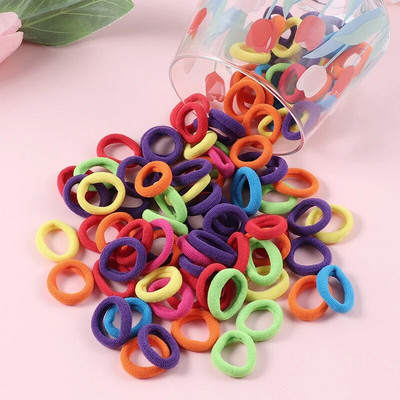 100 τμχ Κορίτσια ελαστικό λαστιχάκι Κορίτσια για τα μαλλιά Παιδικά Sweet Nylon Scrunchie Headbands Baby Ponytail Αξεσουάρ για τα μαλλιά Δώρο