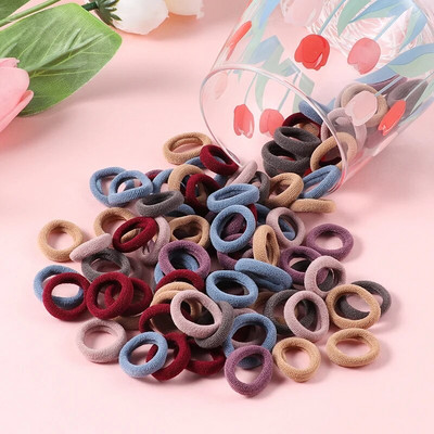 100 τμχ Κορίτσια ελαστικό λαστιχάκι Κορίτσια για τα μαλλιά Παιδικά Sweet Nylon Scrunchie Headbands Baby Ponytail Αξεσουάρ για τα μαλλιά Δώρο
