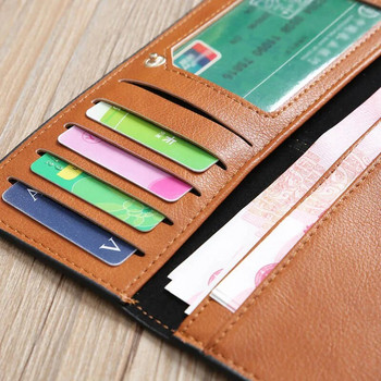 2023 Νέο γυναικείο μακρύ πορτοφόλι PU Δερμάτινο Γυναικείο μικρό πορτοφόλι Θήκη κάρτας δύο διπλών τσάντα Lady Casual Wallets Fashion Μάρκα Πορτοφόλι 1 ΤΕΜ