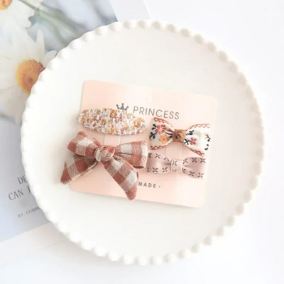 4gab/komplekts Mini Baby Girl Matu Spraude Jauki puķains Bunny Princeses matu sprādze mazai meitenei Jauki sprādziena sānu sprādzes matu aksesuāri