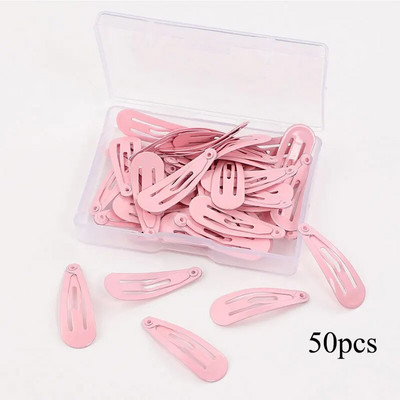 50 vnt/dėžutė Mini plaukų segtukai Vaikiški metaliniai plaukų segtukai, vienspalviai vaikiški plaukų segtukai, kūdikių plaukų segtukai, spalvoti plaukų aksesuarai