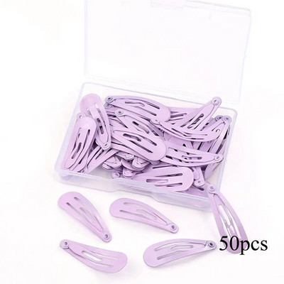50 vnt/dėžutė Mini plaukų segtukai Vaikiški metaliniai plaukų segtukai, vienspalviai vaikiški plaukų segtukai, kūdikių plaukų segtukai, spalvoti plaukų aksesuarai
