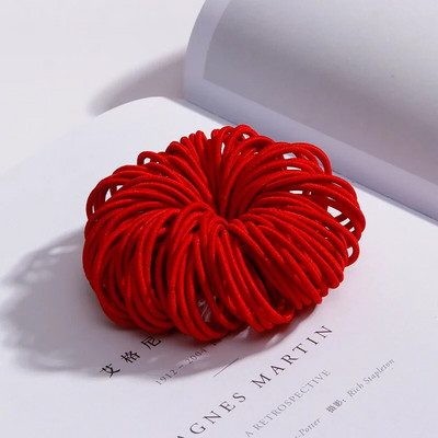 100PCS/Set Šarene najlonske osnovne elastične gumice za kosu za djevojčice, dječje kikice, gumice za kosu, gumice za kosu, modni dodaci za kosu