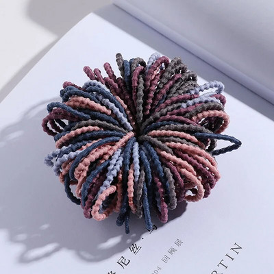 100PCS/Set Šarene najlonske osnovne elastične gumice za kosu za djevojčice, dječje kikice, gumice za kosu, gumice za kosu, modni dodaci za kosu