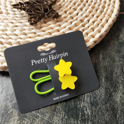 2 buc. Benzi elastice de păr cu culoare fluorescentă pentru copii, stea cu inimă florală, frânghie de păr, cravată de păr pentru fetiță, accesorii pentru păr