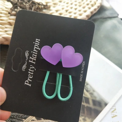 2 buc. Benzi elastice de păr cu culoare fluorescentă pentru copii, stea cu inimă florală, frânghie de păr, cravată de păr pentru fetiță, accesorii pentru păr