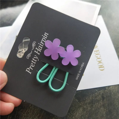 2 buc. Benzi elastice de păr cu culoare fluorescentă pentru copii, stea cu inimă florală, frânghie de păr, cravată de păr pentru fetiță, accesorii pentru păr