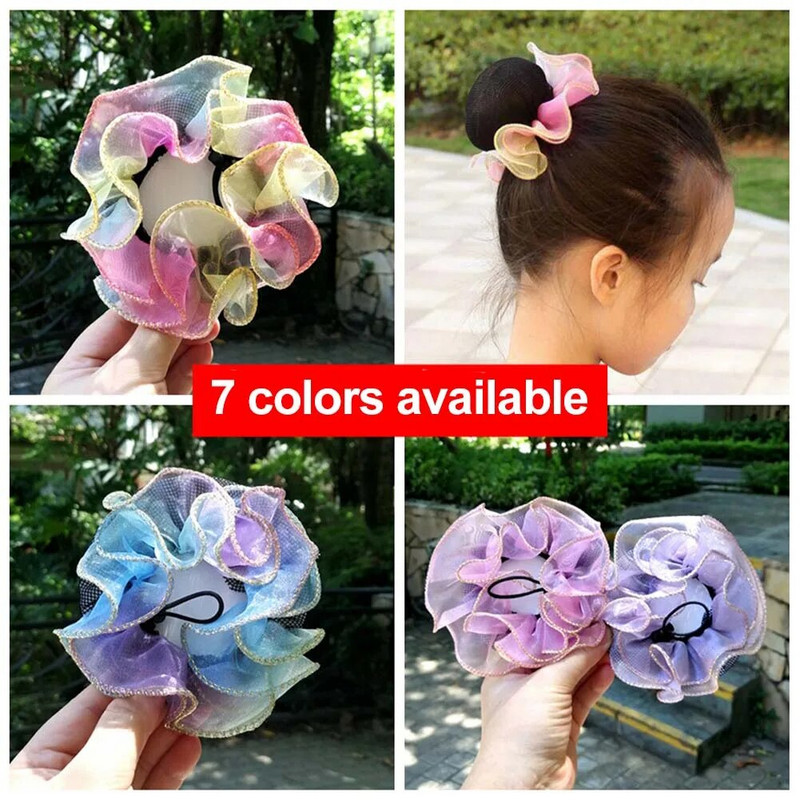 Dot Girl Γυναικείο κουλούρι Κάλυμμα Snood Δίχτυ για Μαλλιά Latin Ballet Dance Skating Κροσέ Snoods Αξεσουάρ μαλλιών