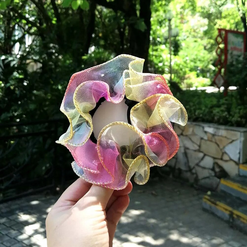 Dot Girl Γυναικείο κουλούρι Κάλυμμα Snood Δίχτυ για Μαλλιά Latin Ballet Dance Skating Κροσέ Snoods Αξεσουάρ μαλλιών