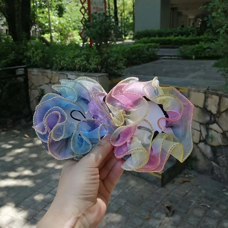 Dot Girl Γυναικείο κουλούρι Κάλυμμα Snood Δίχτυ για Μαλλιά Latin Ballet Dance Skating Κροσέ Snoods Αξεσουάρ μαλλιών