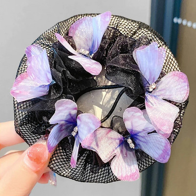 Baletas Lotynų Amerikos šokiai Plaukų tinklelis drugelis gėlių stilius Kasdienis kūno lavinimas šokio klasės pasirodymas plaukų kišenės kamuoliukai galvos dirbinys