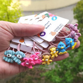 2 bucăți noi drăguț urs și leu prințesă pălărie pentru copii desene animate benzi elastice pentru păr copii frânghii fete accesorii copac bebeluși