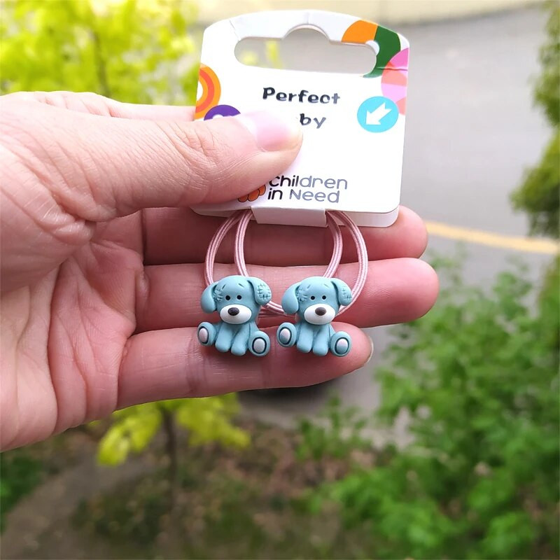 2 ΤΕΜ. Νέο Cute Bear and Lion Princess Headwear Παιδικά κινούμενα σχέδια ελαστικές κορδέλες μαλλιών Παιδικά σχοινιά για κορίτσια Αξεσουάρ Μωρό