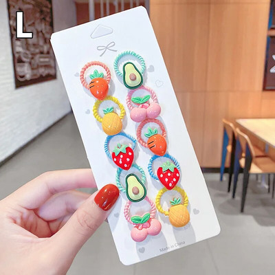 10 ΤΕΜ/Σετ Κορίτσια χαριτωμένο λουλούδι κινουμένων σχεδίων Μικρές ελαστικές κορδέλες για τα μαλλιά Παιδική αλογοουρά δέσιμο μαλλιών Λαστιχένιες μπάντες μόδας Σετ αξεσουάρ μαλλιών