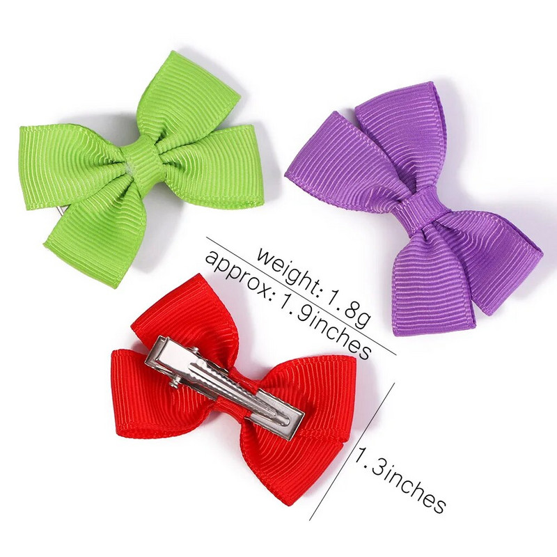 10 tk/komplekt 1,9`` Mini Solid Bows juukseklambrid armsatele beebitüdrukutele Boutique Bowknot juuksenõelad, peakatted, laste juukseaksessuaarid