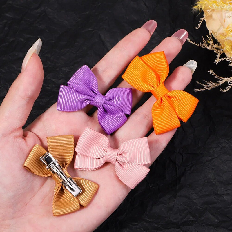 10 tk/komplekt 1,9`` Mini Solid Bows juukseklambrid armsatele beebitüdrukutele Boutique Bowknot juuksenõelad, peakatted, laste juukseaksessuaarid