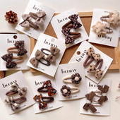 2GAB korejiešu mazuļu punktveida matu sprādzes Cute plīša BB matu sprādzes bantes meitenēm.