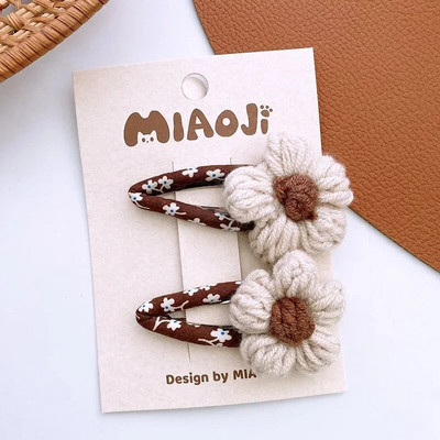 2GAB korejiešu mazuļu punktveida matu sprādzes Cute plīša BB matu sprādzes bantes meitenēm.