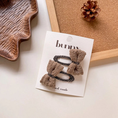 2GAB korejiešu mazuļu punktveida matu sprādzes Cute plīša BB matu sprādzes bantes meitenēm.