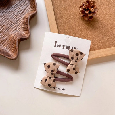 2GAB korejiešu mazuļu punktveida matu sprādzes Cute plīša BB matu sprādzes bantes meitenēm.