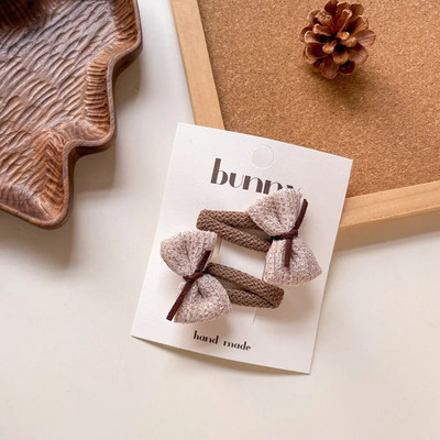 2GAB korejiešu mazuļu punktveida matu sprādzes Cute plīša BB matu sprādzes bantes meitenēm.