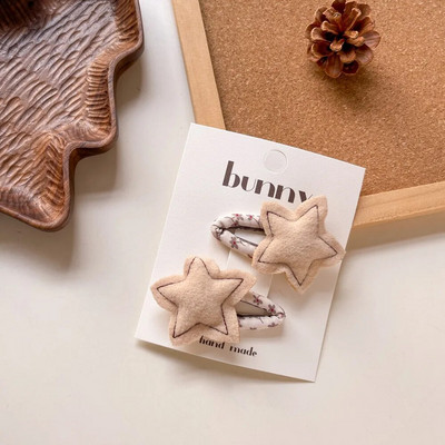 2GAB korejiešu mazuļu punktveida matu sprādzes Cute plīša BB matu sprādzes bantes meitenēm.