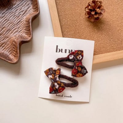 2GAB korejiešu mazuļu punktveida matu sprādzes Cute plīša BB matu sprādzes bantes meitenēm.