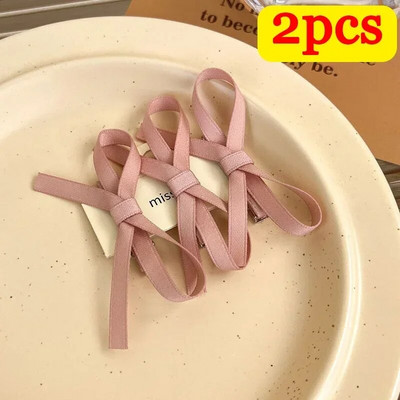 2/6 bucăți agrafe de păr cu fundă dulce pentru fete, alb, negru, agrafe minunate, fundă de panglică, accesorii pentru cap, dulci, drăguț, agrafe de prindere