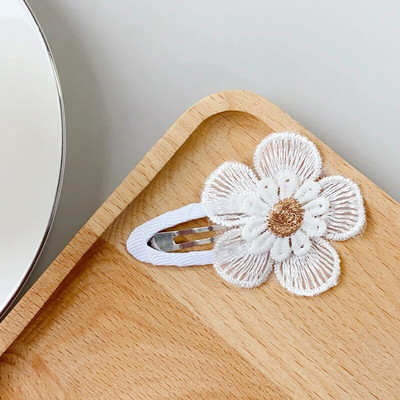 Ins Daisy Flower Juukseklambrid Beebitüdrukute Juuksenõelad Lastele Pitsid Valged Baretid Printsess Konksud Väikelaste Kevad Aksessuaarid Korea