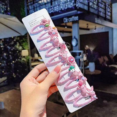 10 tk/komplekt Tüdrukutele Armsad Multifilmid Ükssarvik Vikerkaar Lilled Juukseklambrid Lastele Armsad Juuksed Kaunistus Tuuk Juuksenõel Tangid Juukseaksessuaarid