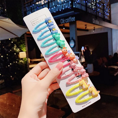 10 tk/komplekt Tüdrukutele Armsad Multifilmid Ükssarvik Vikerkaar Lilled Juukseklambrid Lastele Armsad Juuksed Kaunistus Tuuk Juuksenõel Tangid Juukseaksessuaarid