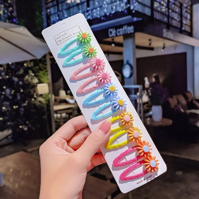 10 tk/komplekt Tüdrukutele Armsad Multifilmid Ükssarvik Vikerkaar Lilled Juukseklambrid Lastele Armsad Juuksed Kaunistus Tuuk Juuksenõel Tangid Juukseaksessuaarid