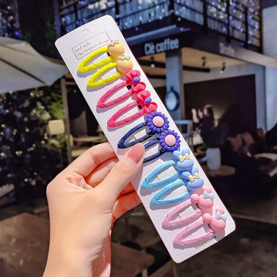 10 tk/komplekt Tüdrukutele Armsad Multifilmid Ükssarvik Vikerkaar Lilled Juukseklambrid Lastele Armsad Juuksed Kaunistus Tuuk Juuksenõel Tangid Juukseaksessuaarid